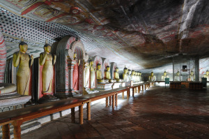 Lod Buddha Statues in Dambulla Rock Temple